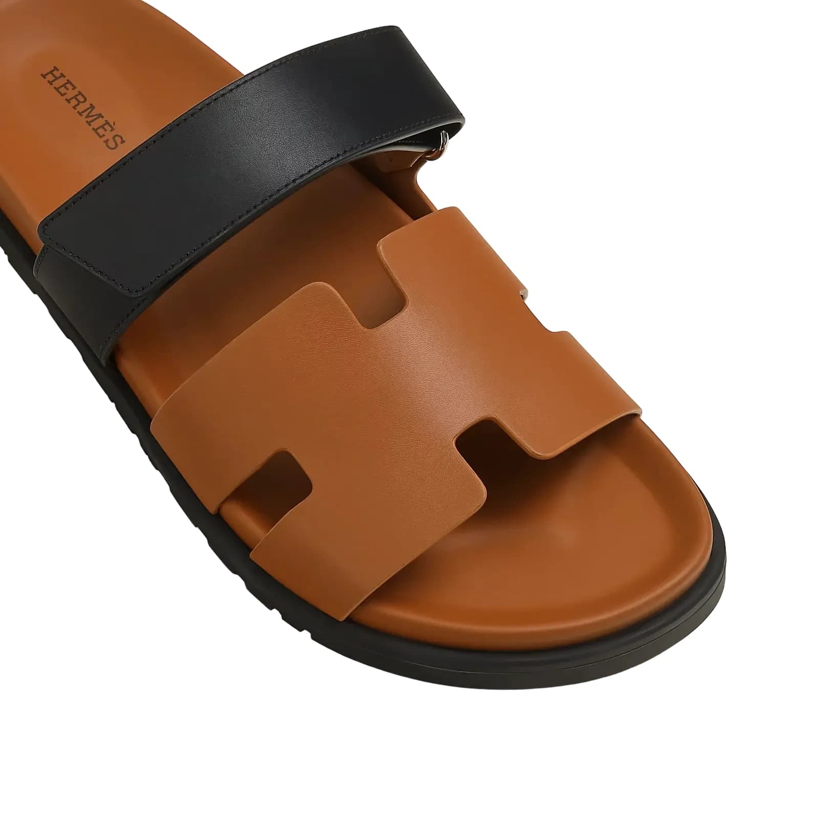 Hermès Chypre Sandals – Naturel H / Noir