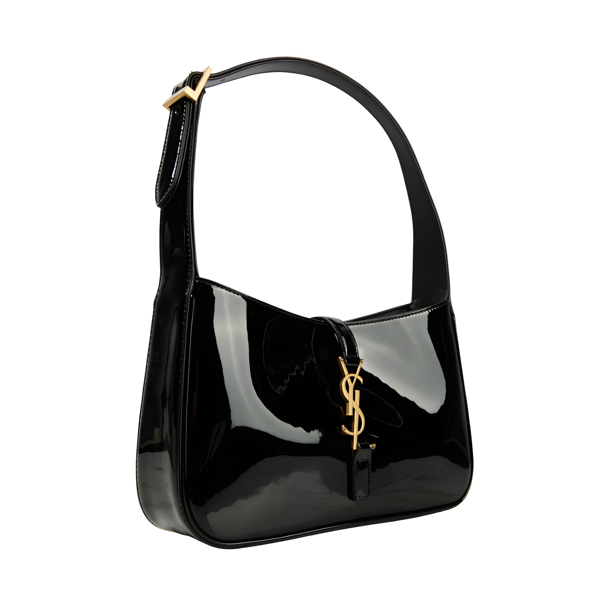 Saint Laurent Le 5À7 Patent Leather Black