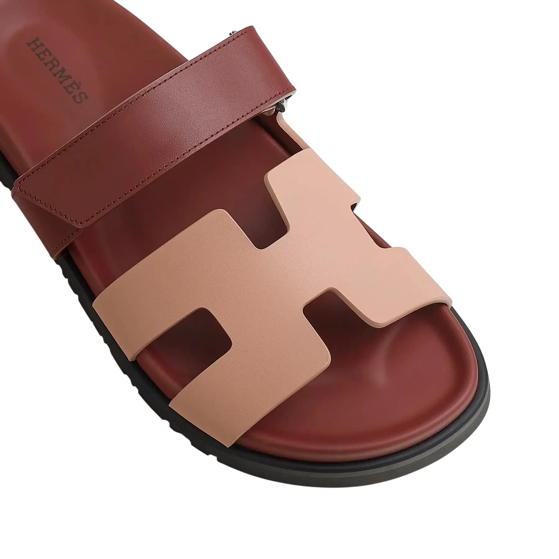 Hermès Chypre Sandals – Beige Perlino / Rouge H