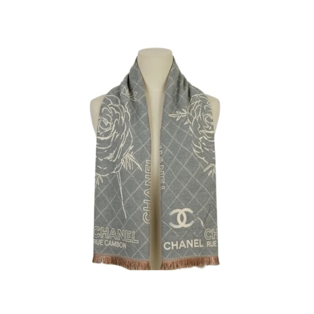Chanel CC Grid Slate Scarf