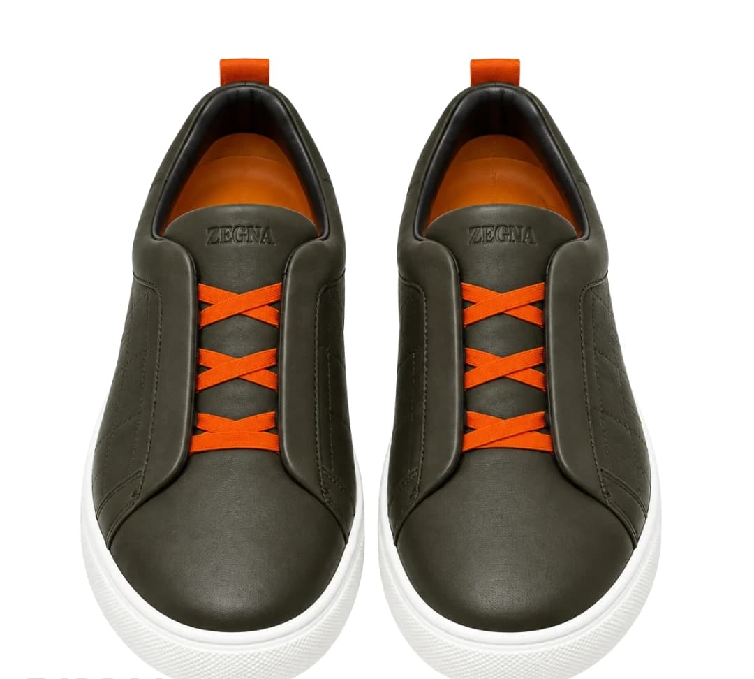 Zegna Footwear | Triple Stitch Black/Brown