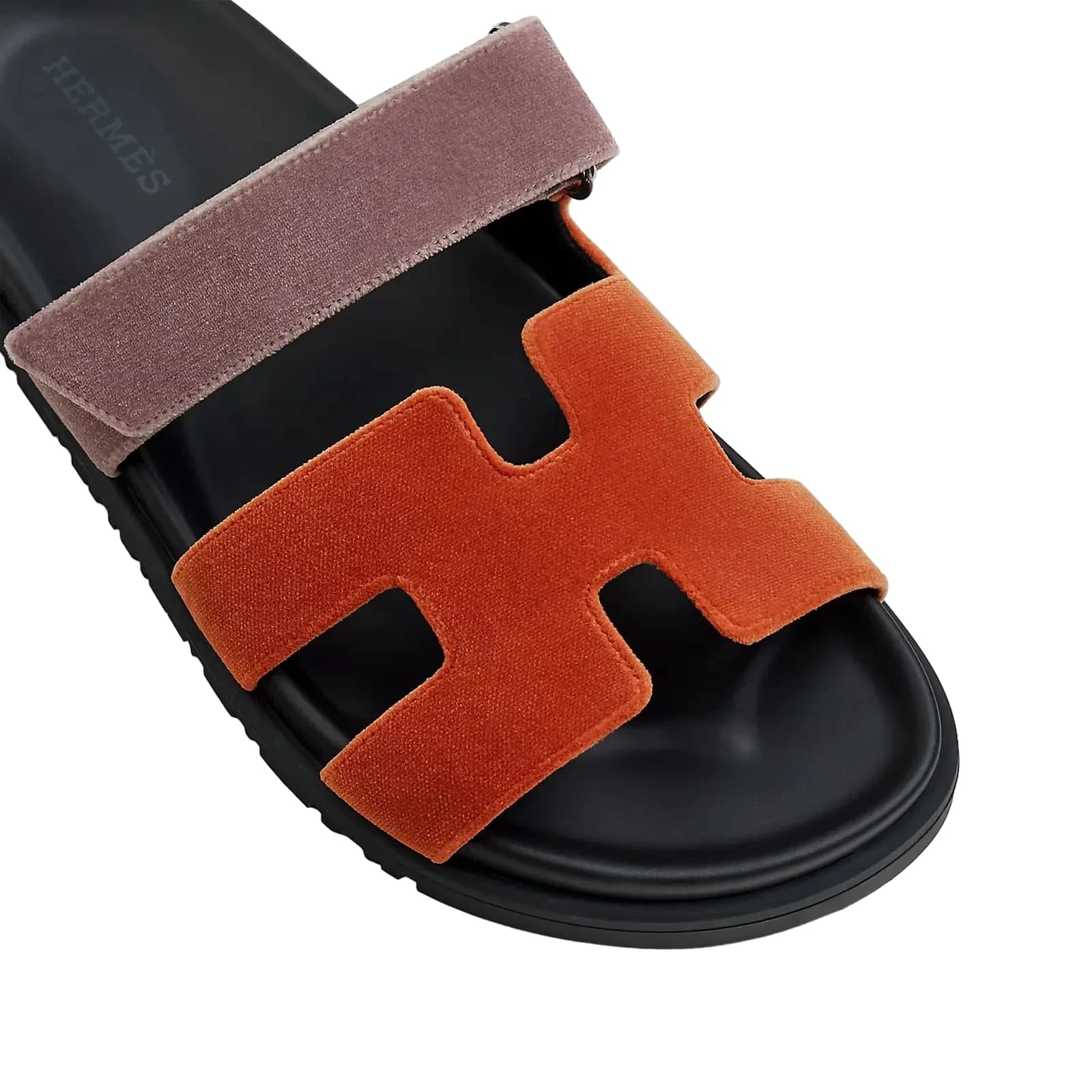 Hermès Chypre Sandals – Orange Canyon / Bruyère