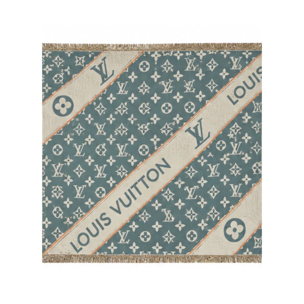 Louis Vuitton Monogram Denim Shawl Pearl