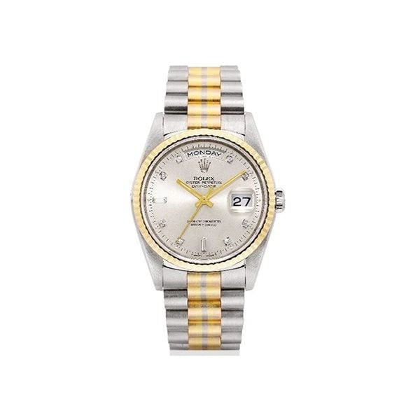 Rolex Day-Date – White Dial Yellow Silver