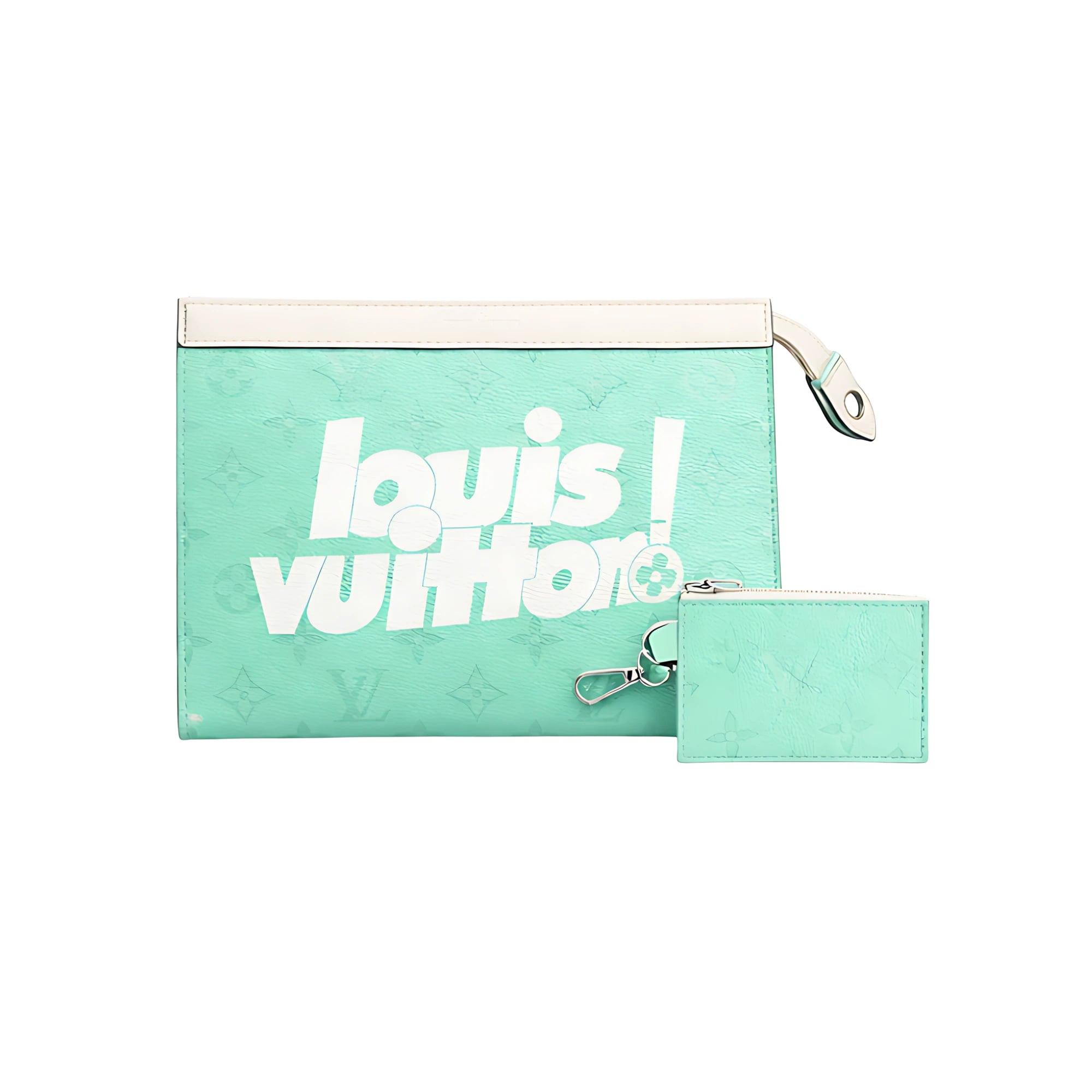 Louis Vuitton Black Sea Green LV Pouch