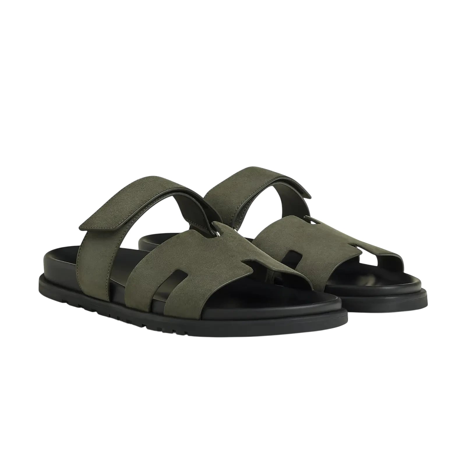 Hermès Chypre Sandals – Vert Foret