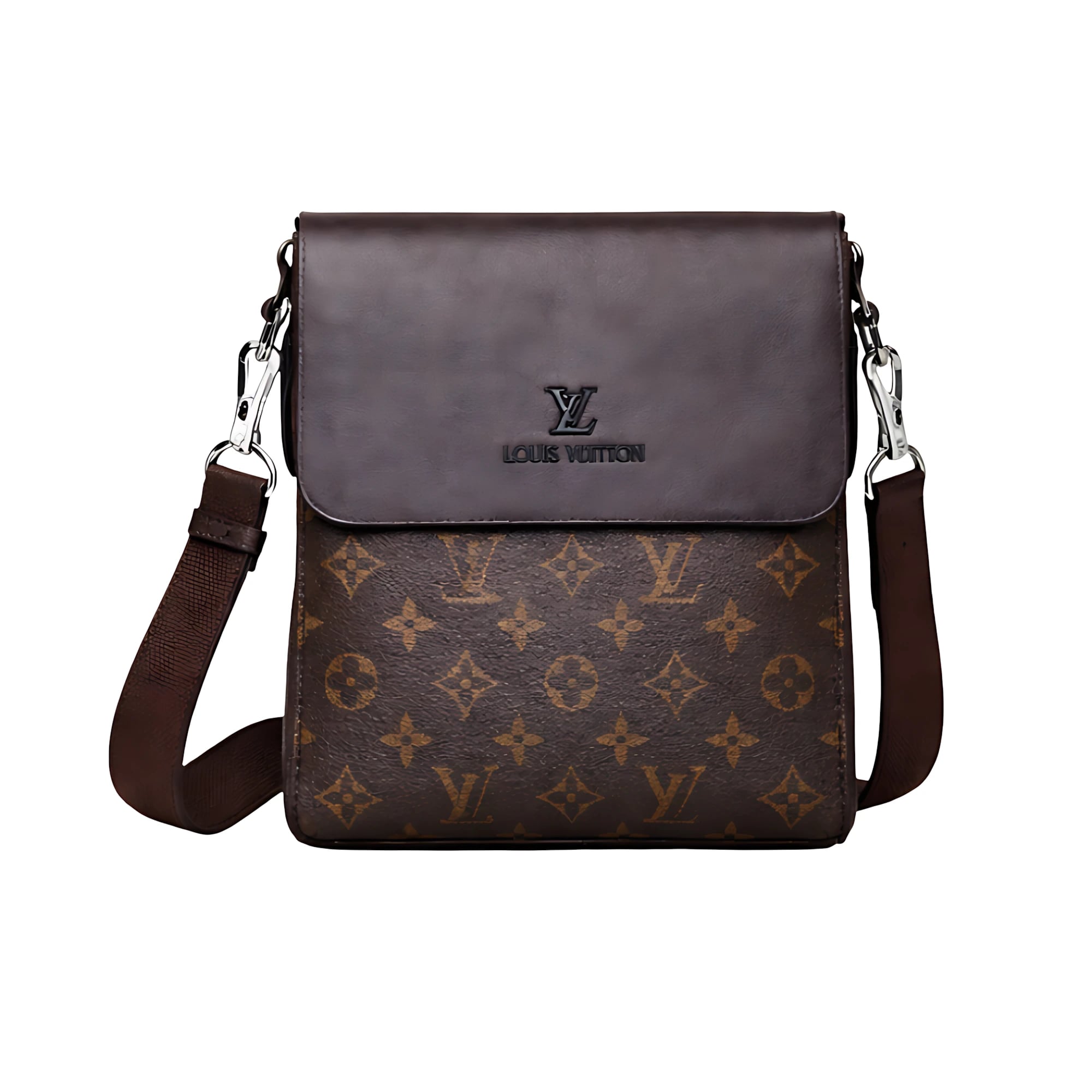 Louis Vuitton Brown Leather LV Crossbody Bag