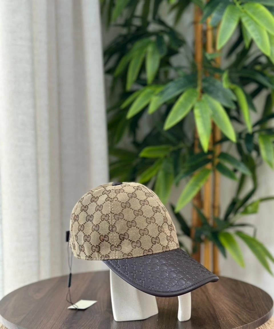 Gucci | GG Canvas Leather Baseball Cap