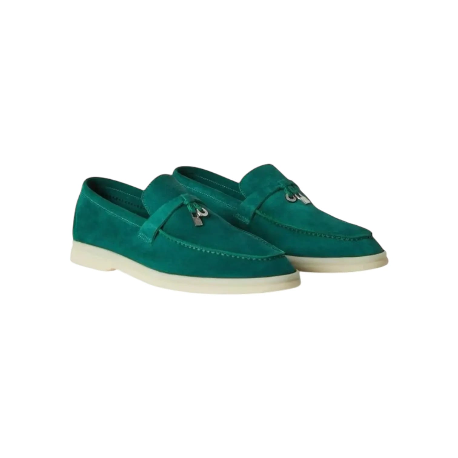 Loro Piana Summer Charms Loafers – Forest Leaves