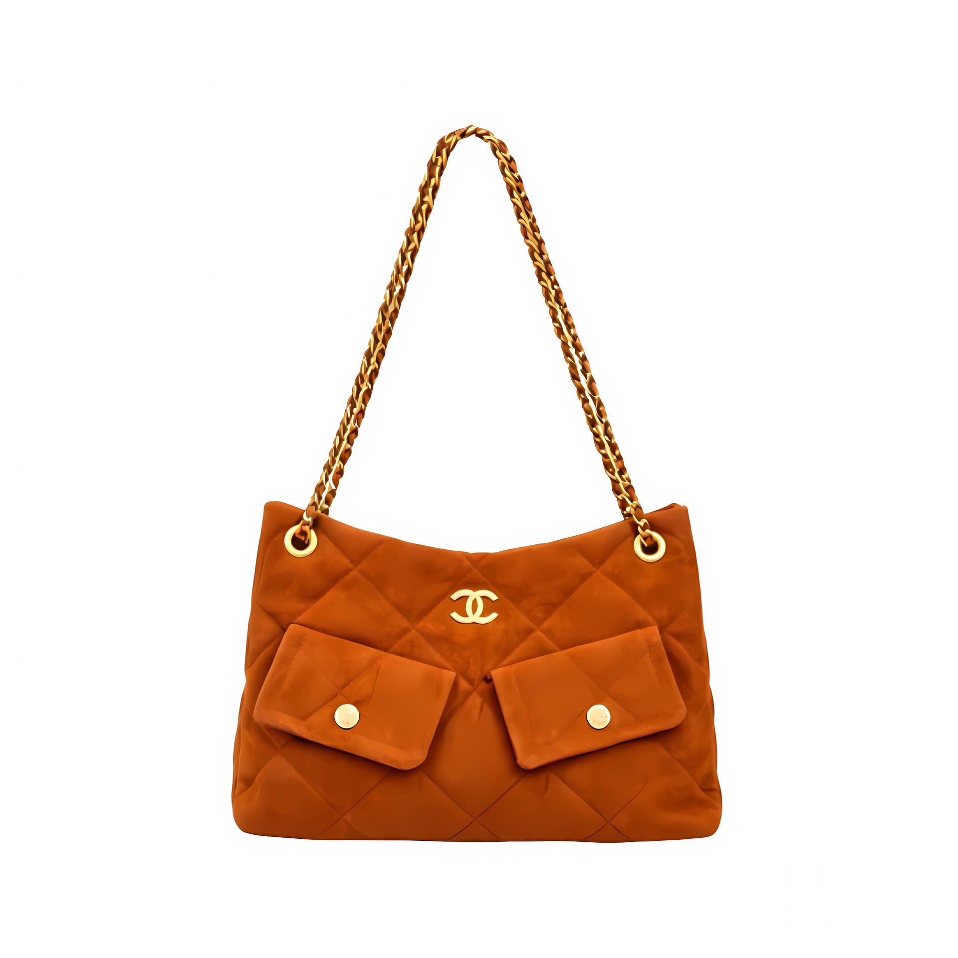 Chanel 25 Small Hobo Bag Suede Dark Brownn