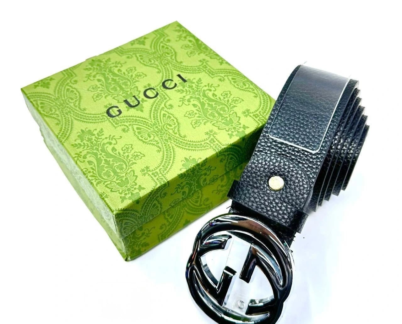 Gucci | Interlocking G Belt – Black / Black Chrome Hardware