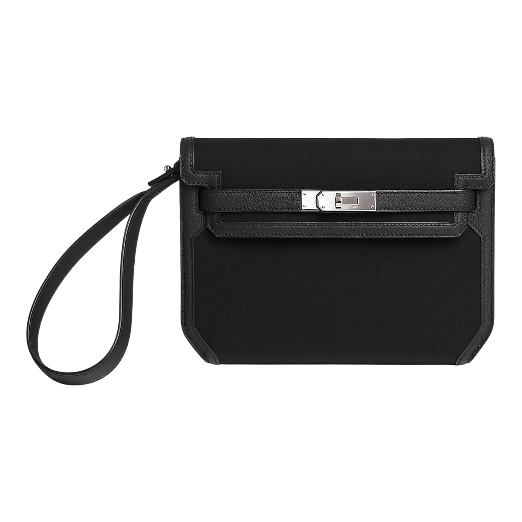 Hermès Depeche 25 Pouch – Noir / Noir