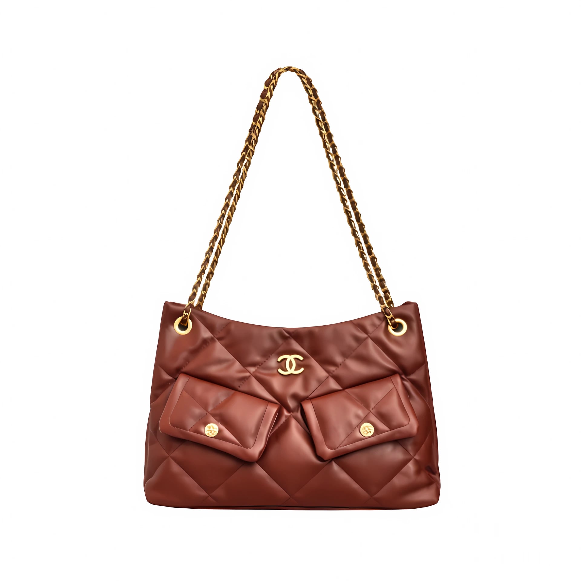 Chanel 25 Small Hobo Bag Suede Burgundy