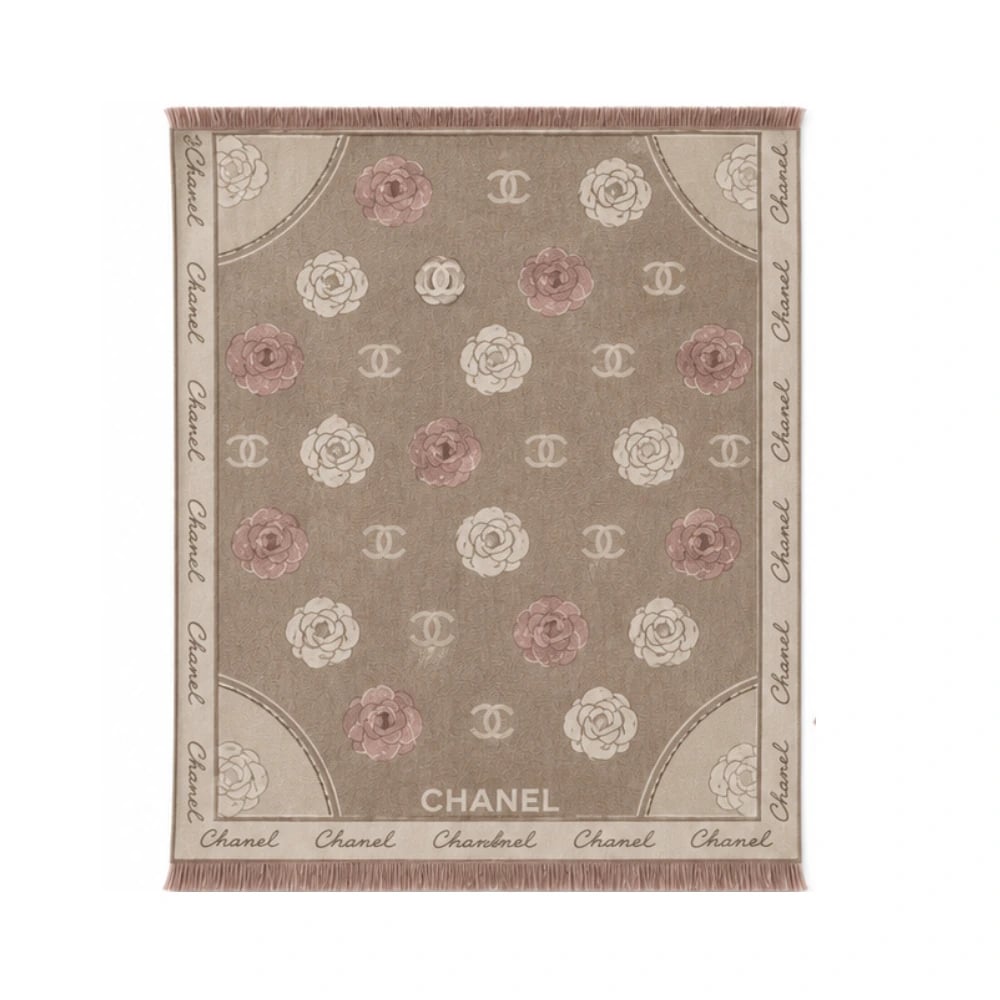 Chanel CC Monogram Scarf – Taupe