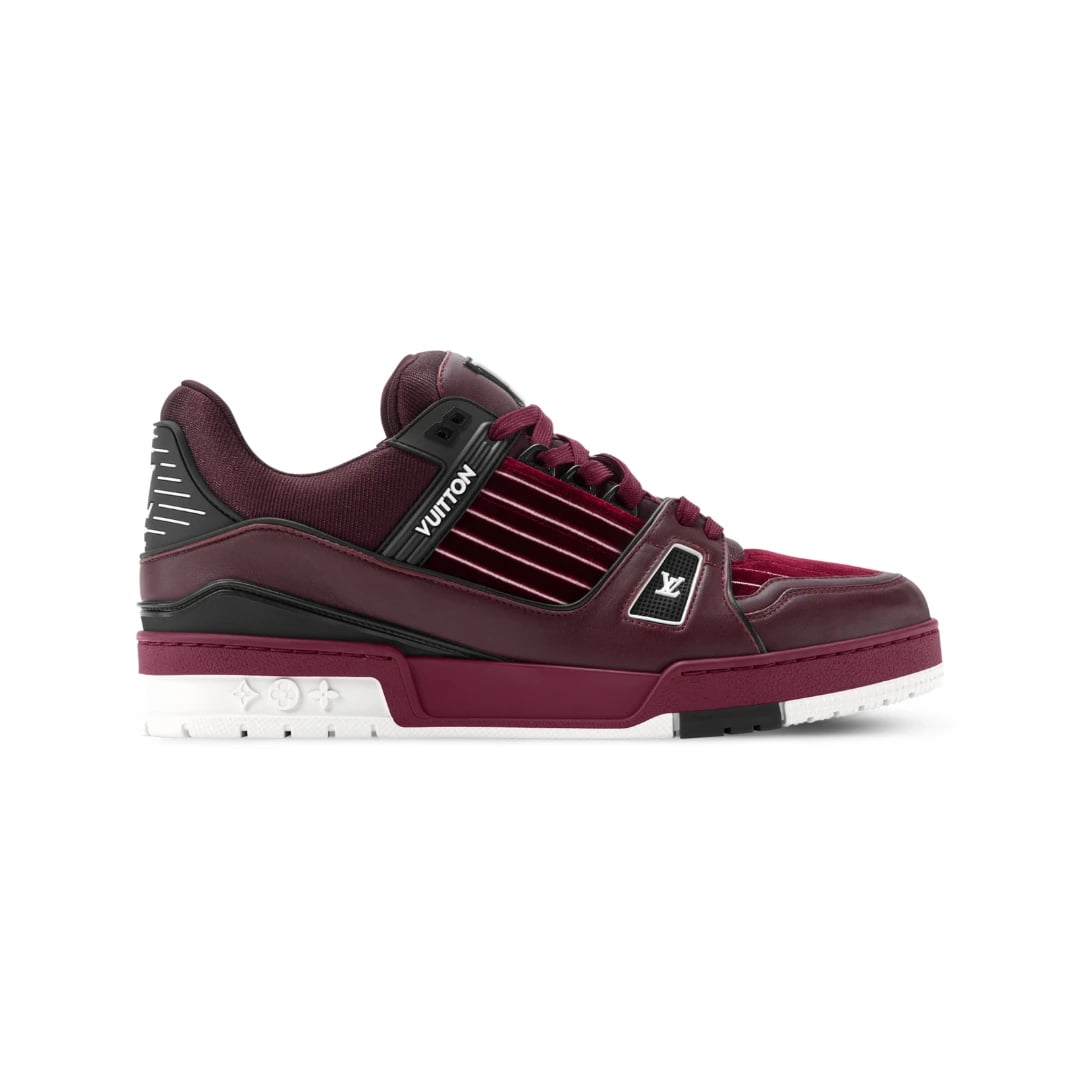 Louis Vuitton LV Trainer Striped Velvet Sneakers – Bordeaux