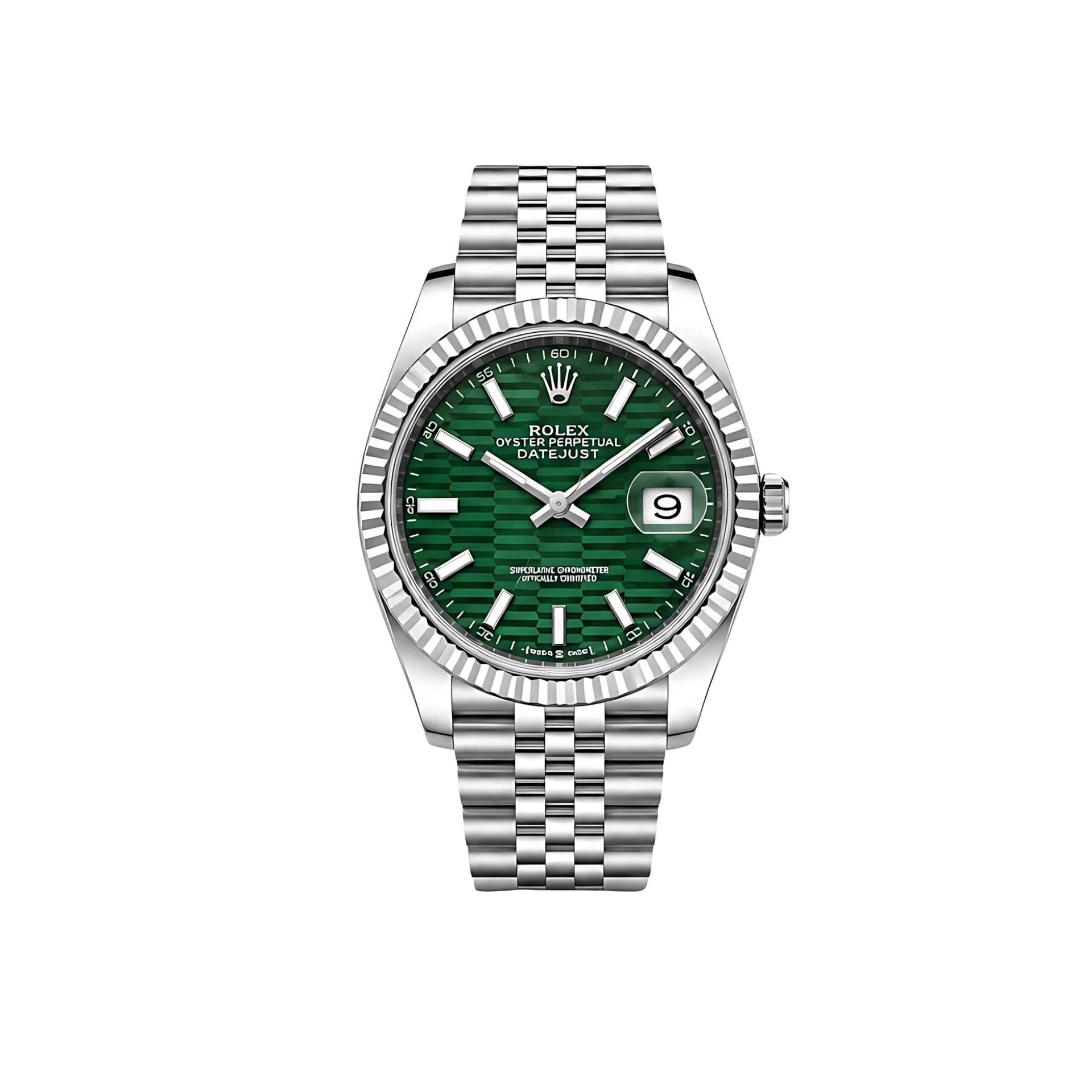 Rolex Datejust – Mint Green Waffle Dial Silver