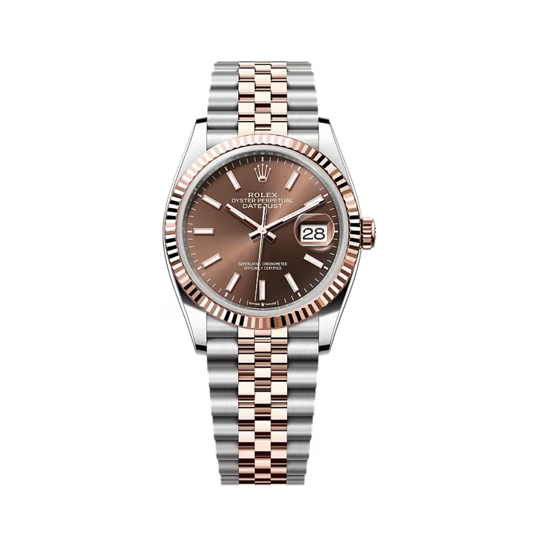 Rolex Datejust Oystersteel-Everose Watch - 126231 0043 Gold Dial