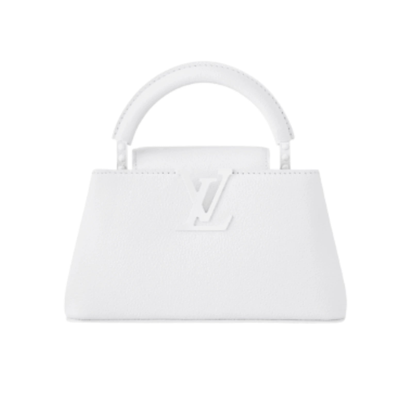 Louis Vuitton Capucines East-West Quartz White