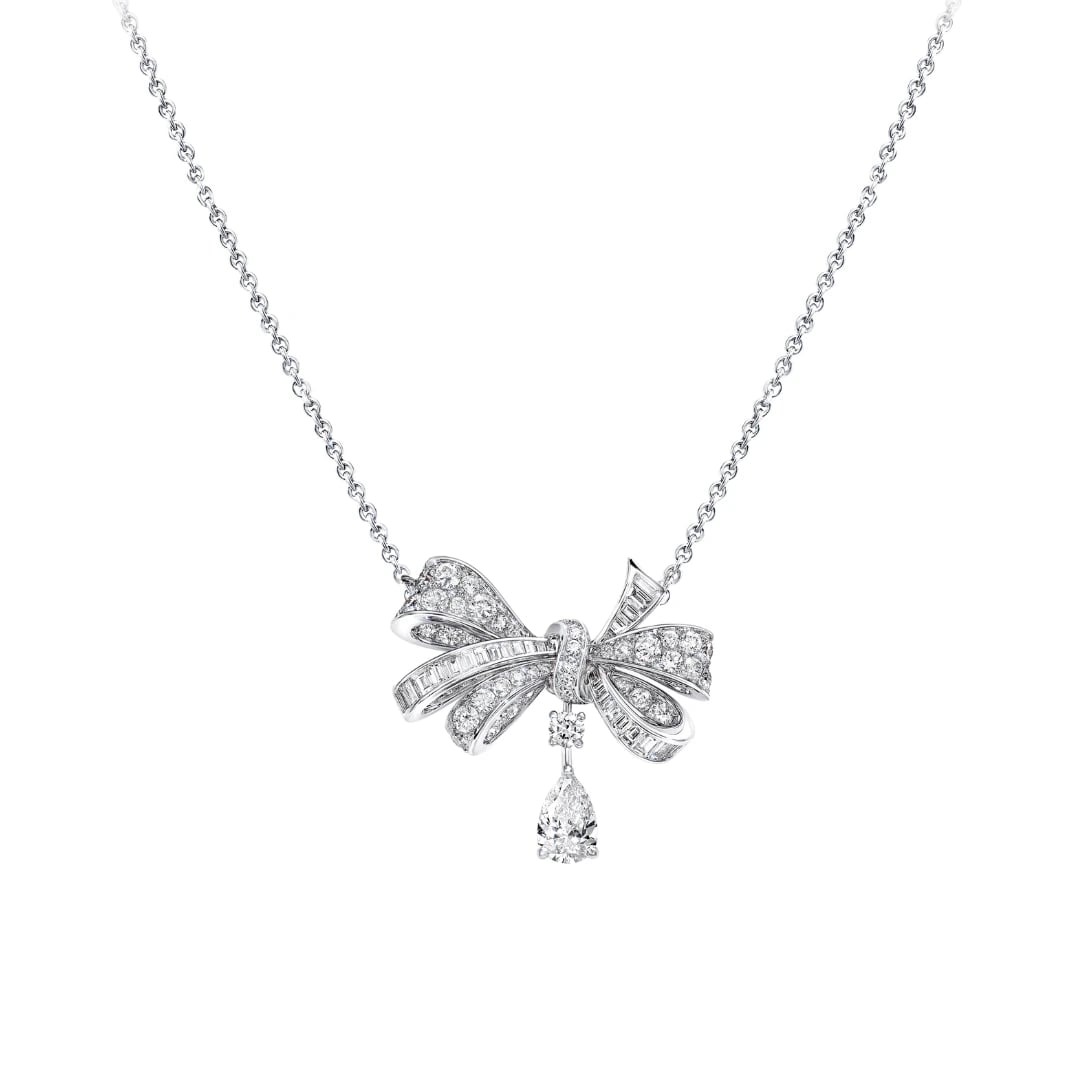 Graff Tilda's Bow Necklace White/Silver