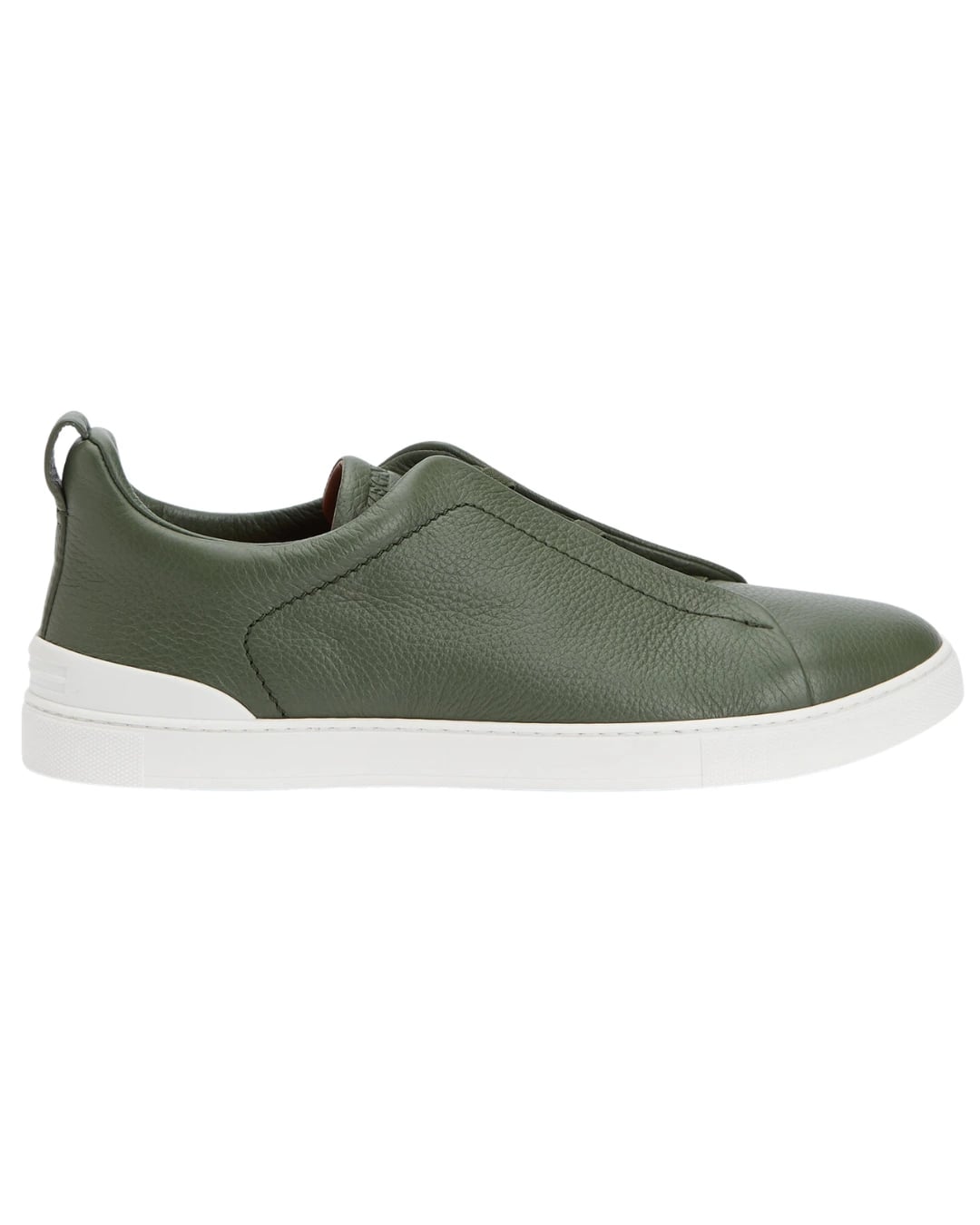 Zegna Footwear | Triple Stitch Olive Green