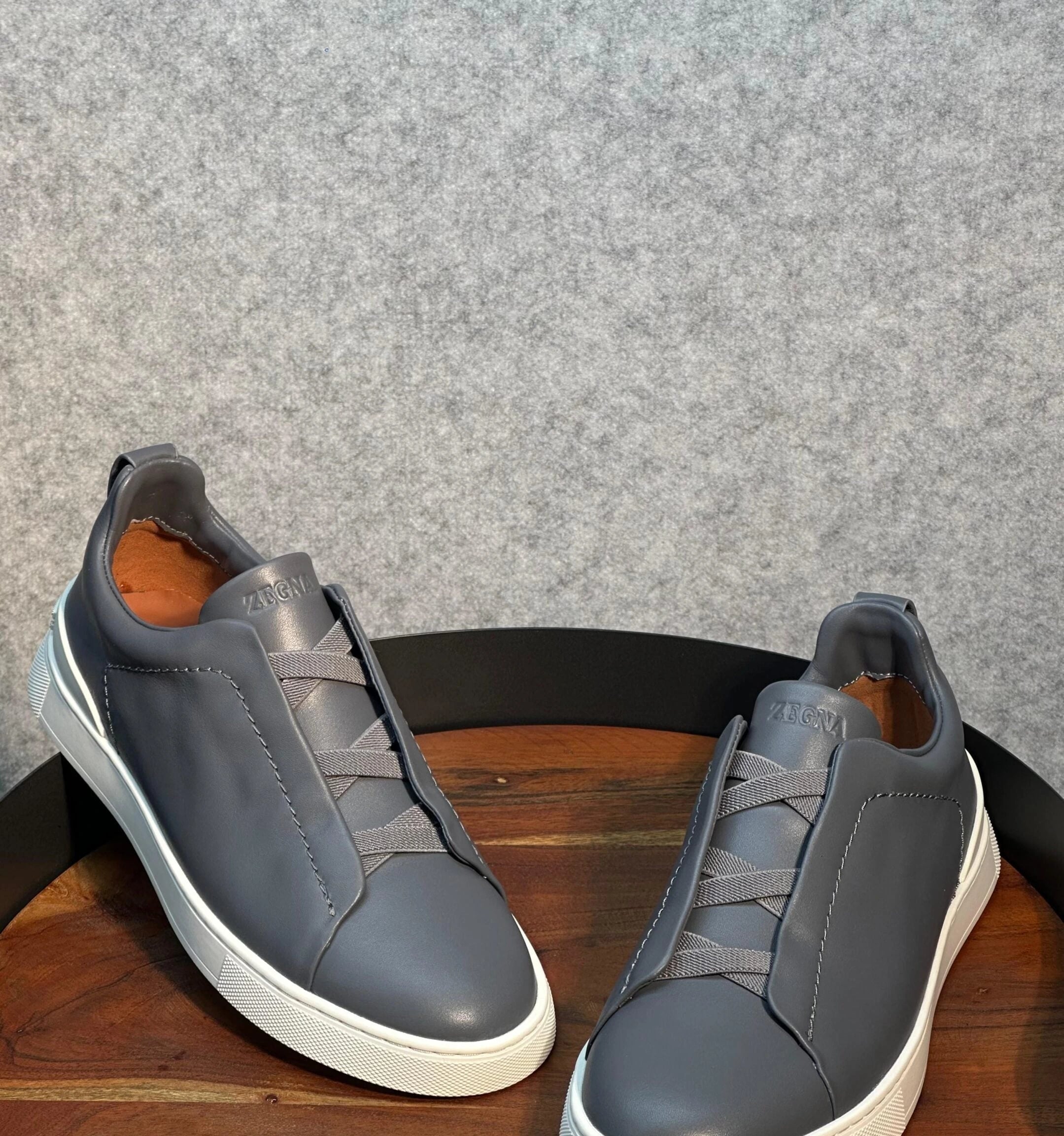 Zegna Footwear | Triple Stitch Slate Grey