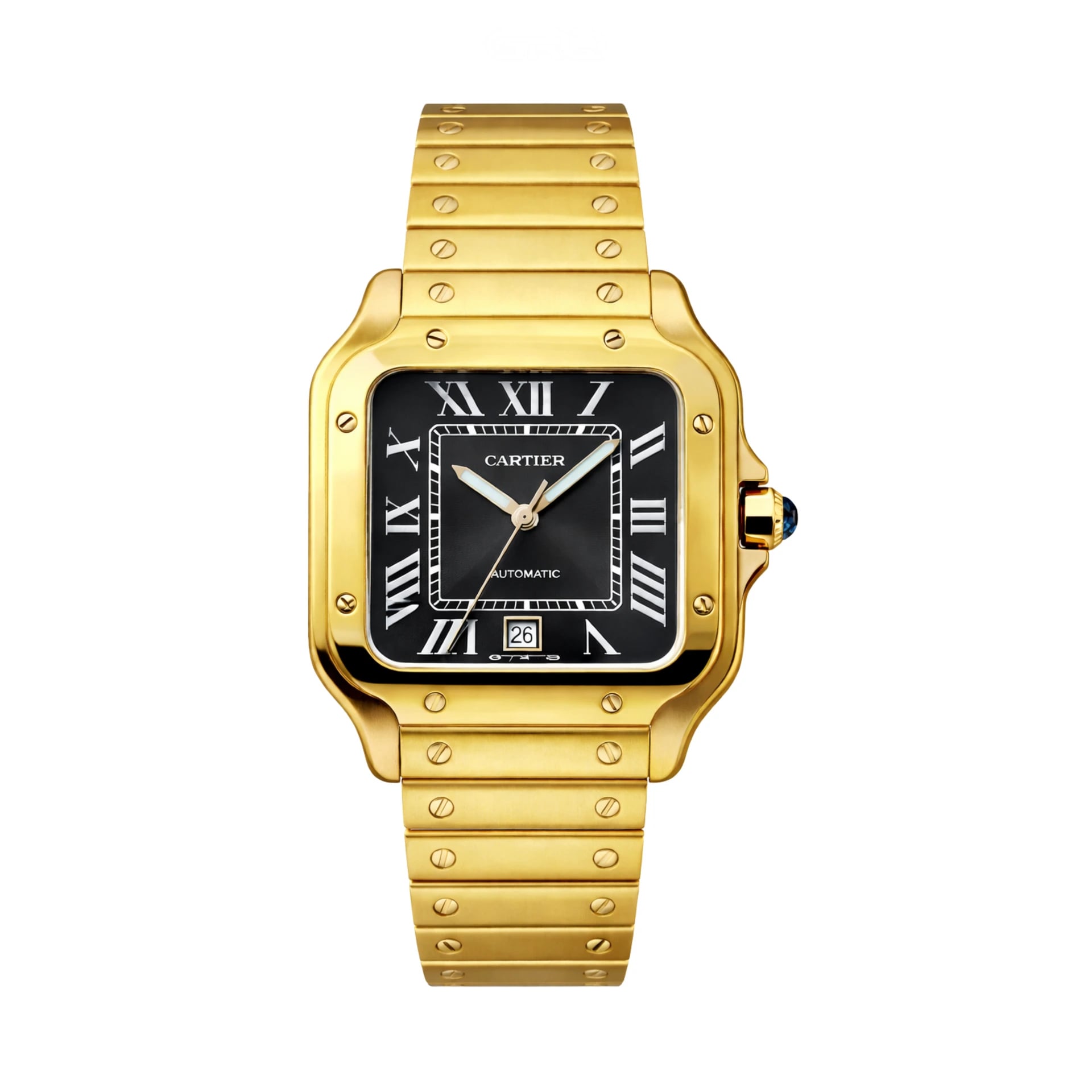 Cartier Santos de Cartier – Gold-Tone Black Dial