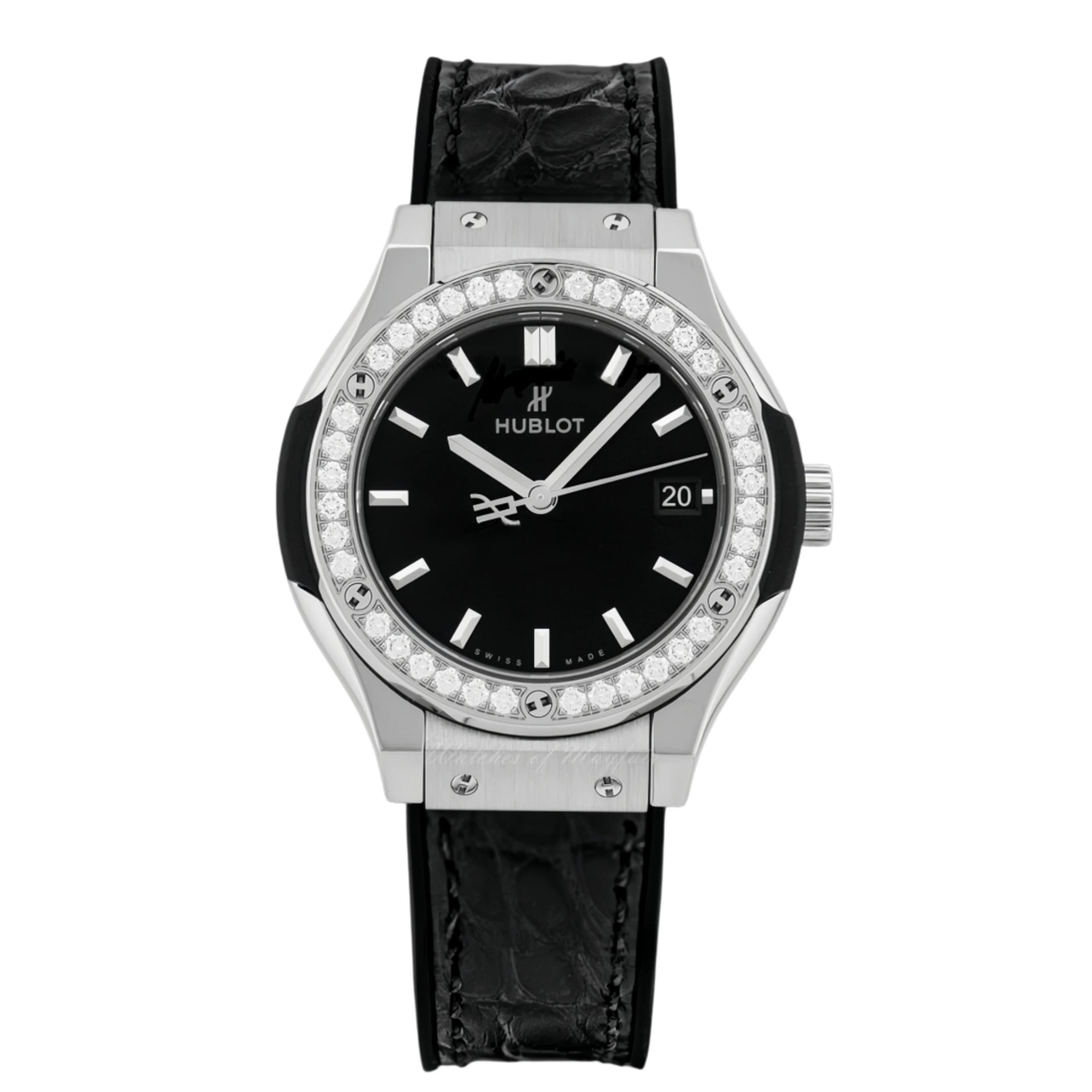 Hublot Classic Fusion Ladies Watch – Black Dial & Diamond Detail