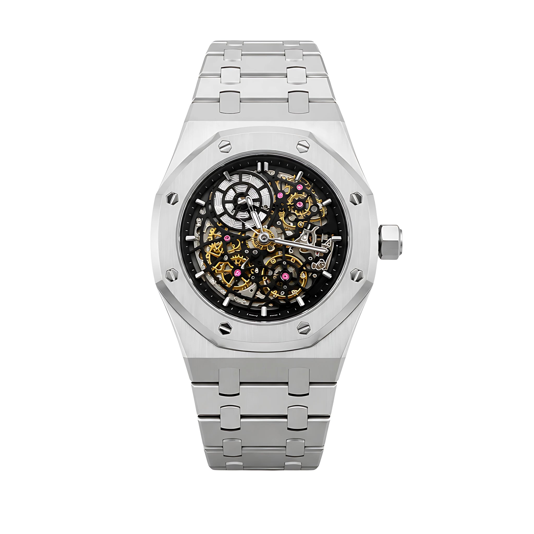 Audemars Piguet Watch | White Skeleton Dial Silver
