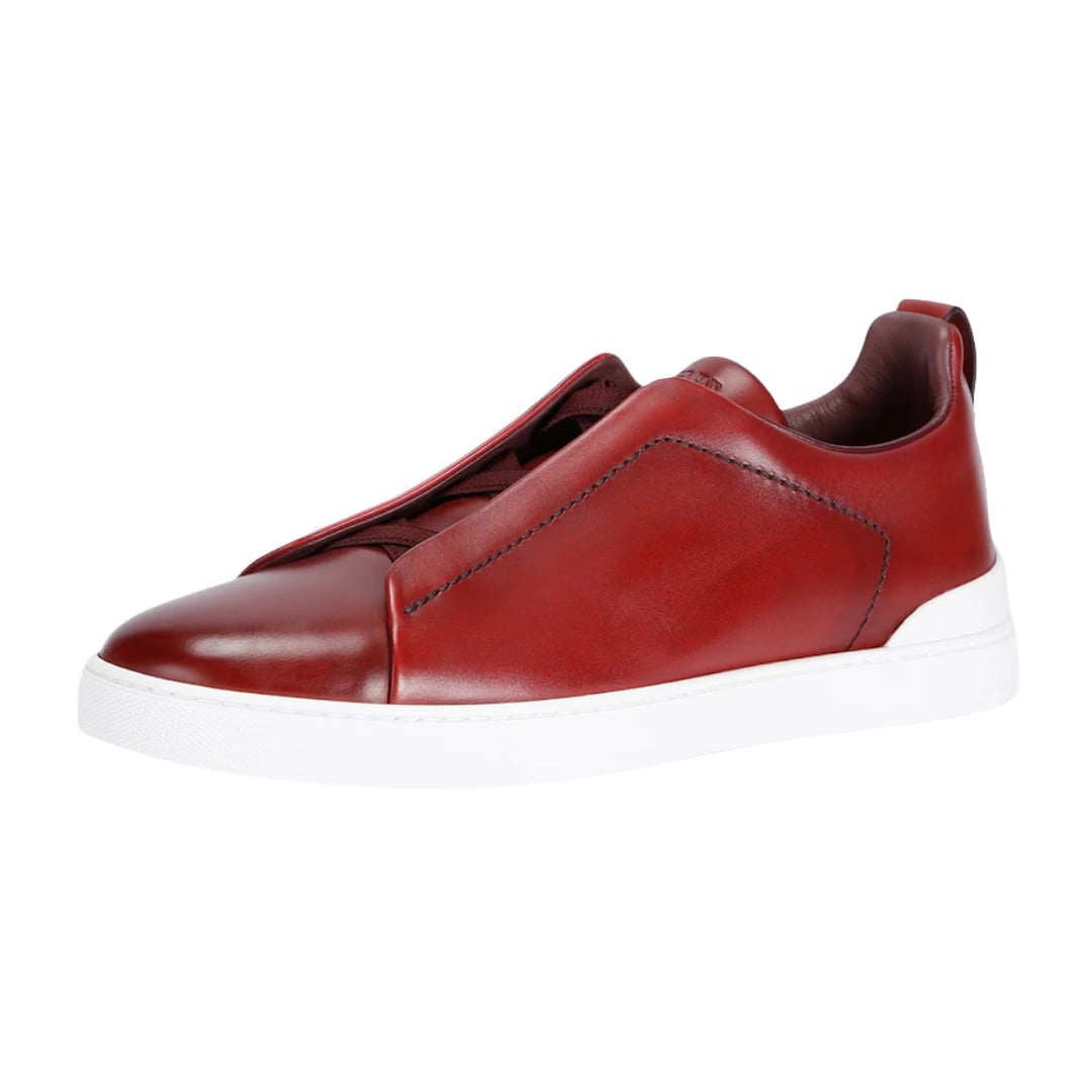 Zegna Footwear | Triple Stitch Burgundy