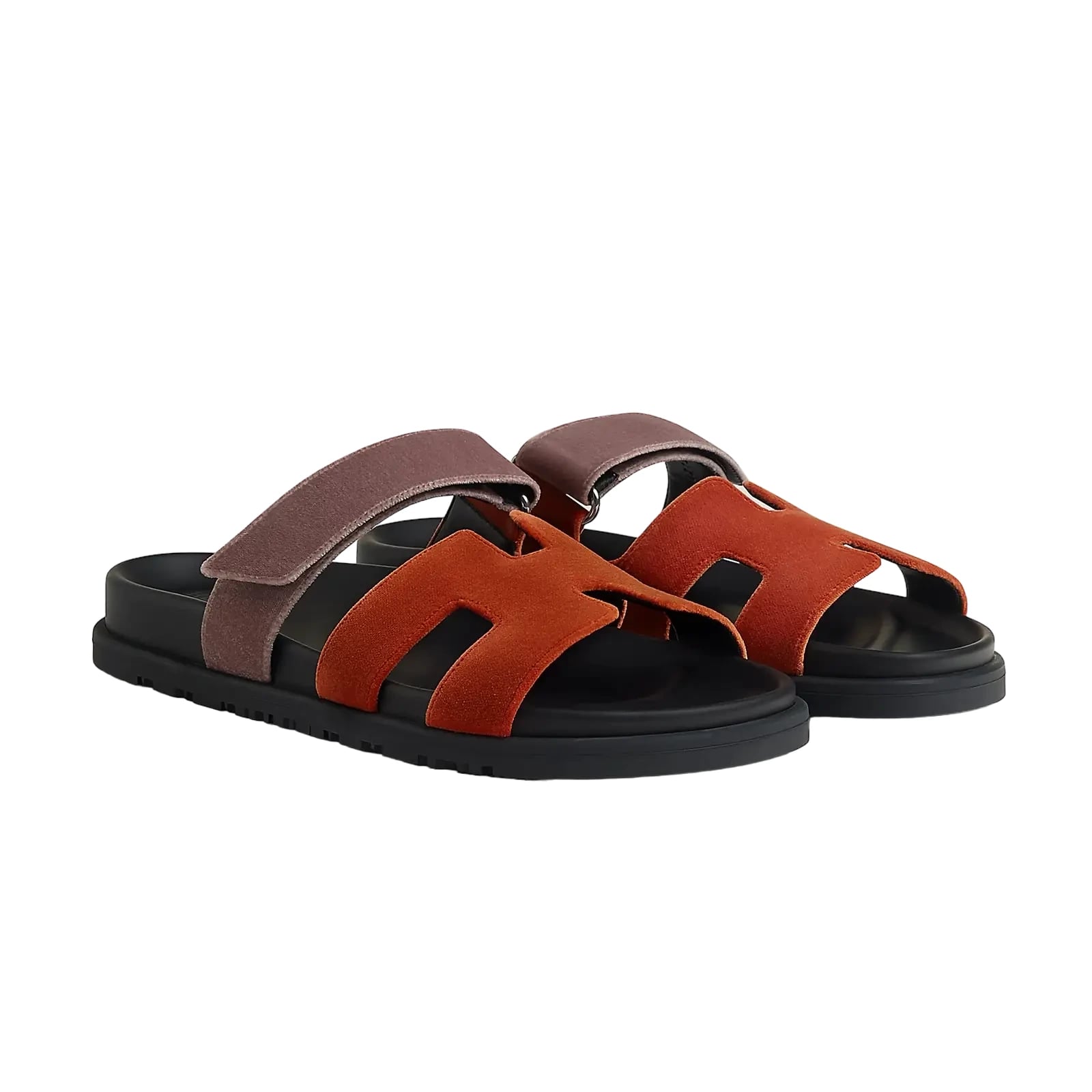 Hermès Chypre Sandals – Orange Canyon / Bruyère