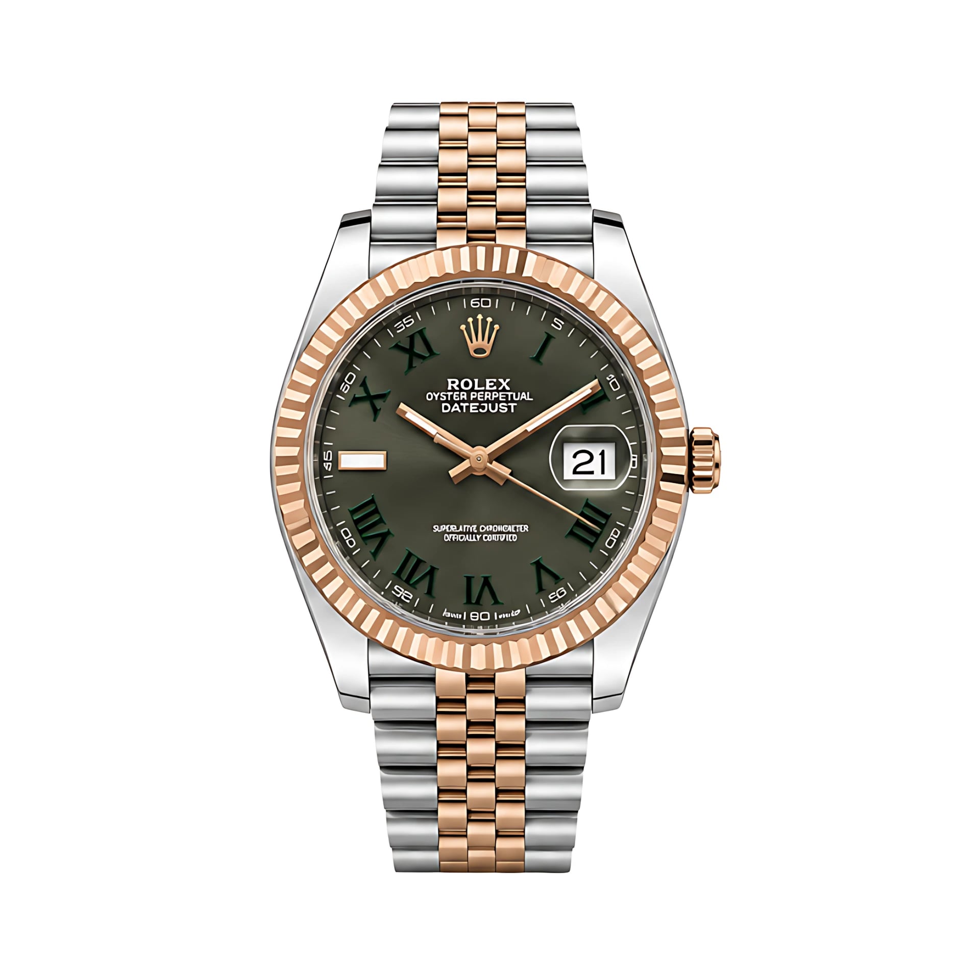 Rolex Datejust – Wimbledon Dial Two Tone Rose Gold