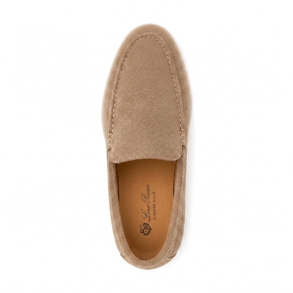 Loro Piana Suede Slip-On Loafers