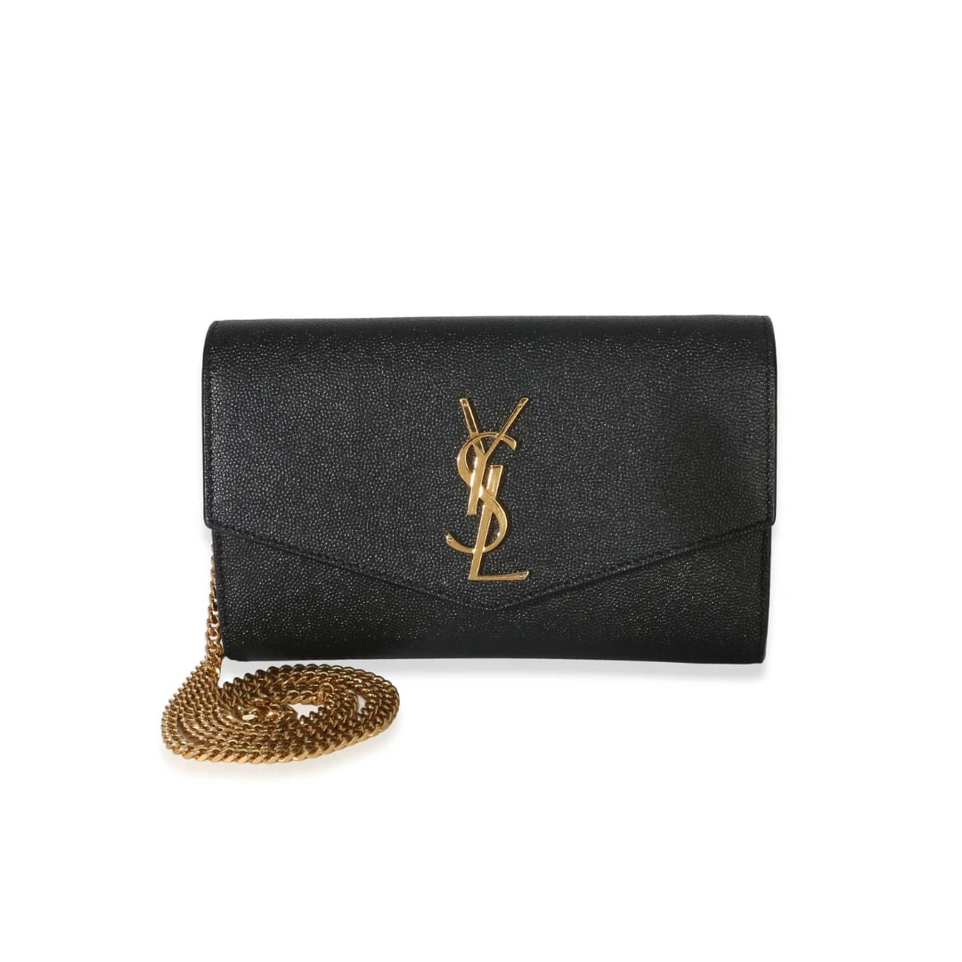 Saint Laurent Uptown Grain Chain Wallet