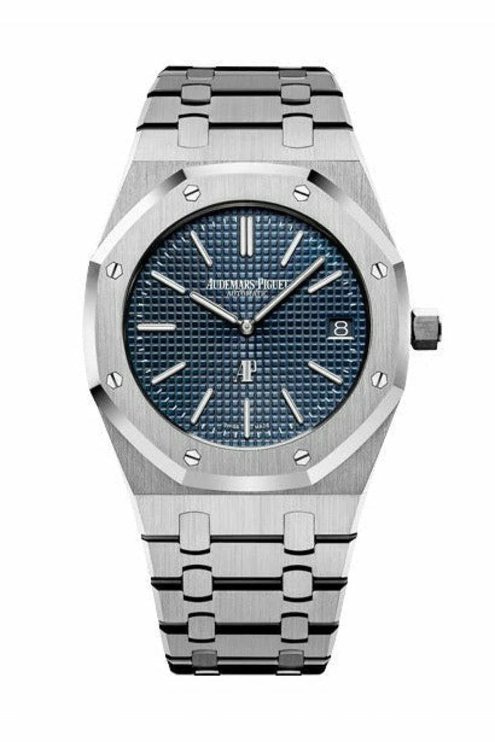 Audemars Piguet Royal Oak Extra-Thin Smoked Blue Dial Watch