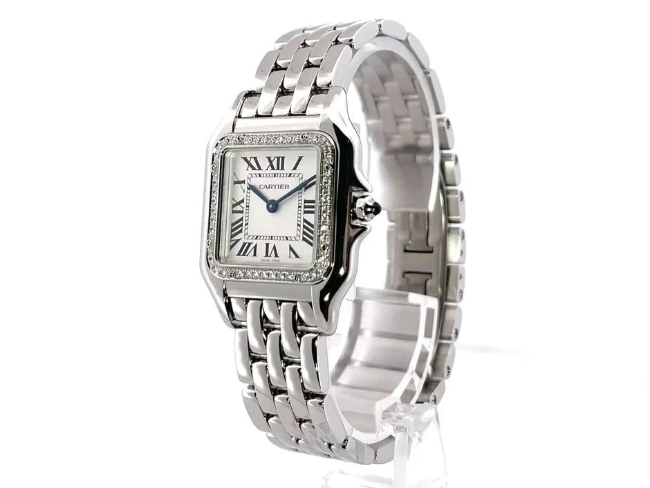 Cartier Panthère Ladies Watch – Silver Tone & Diamond Detail
