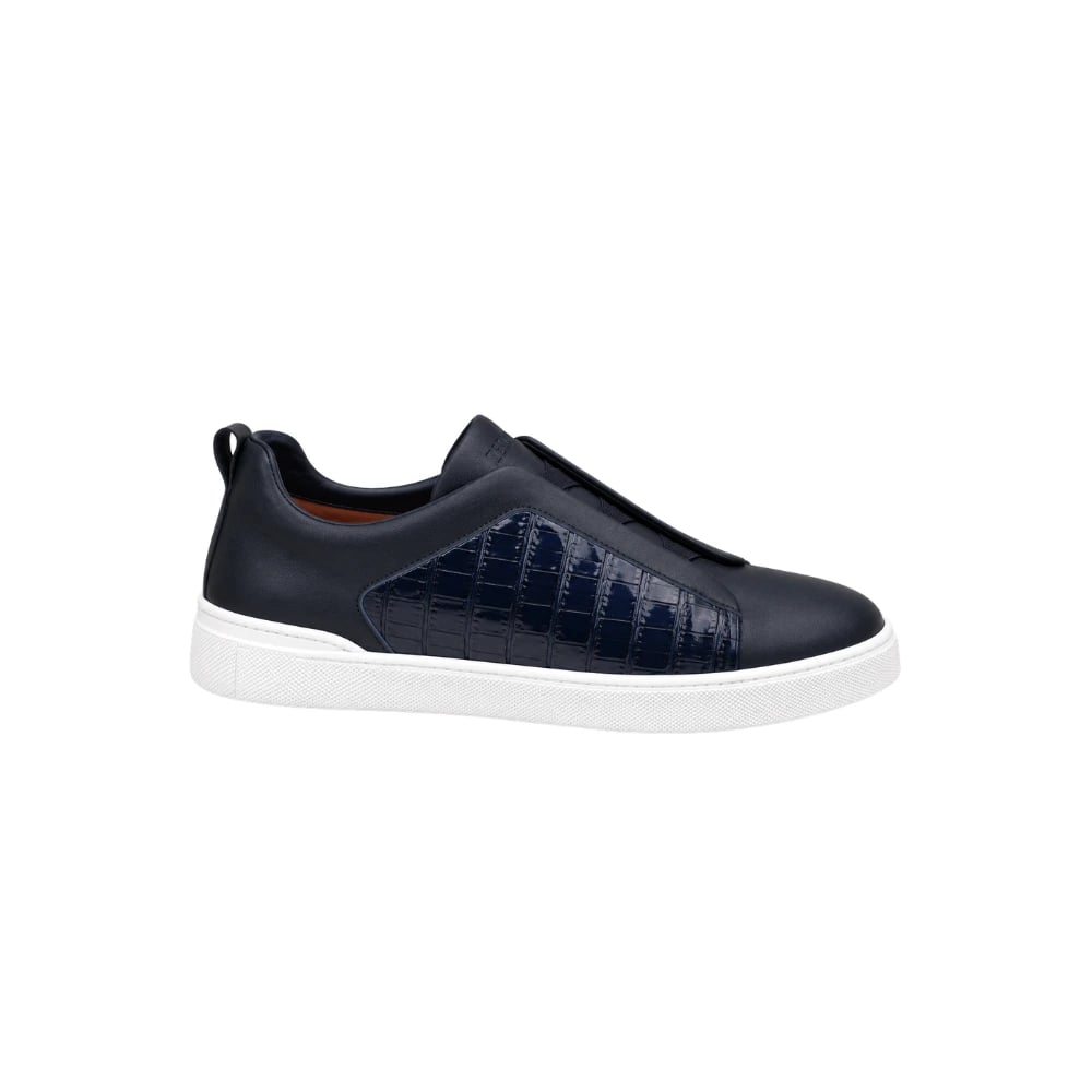 Zegna Footwear | Triple Stitch Dark Blue (SH-ZEG-039-36-2)