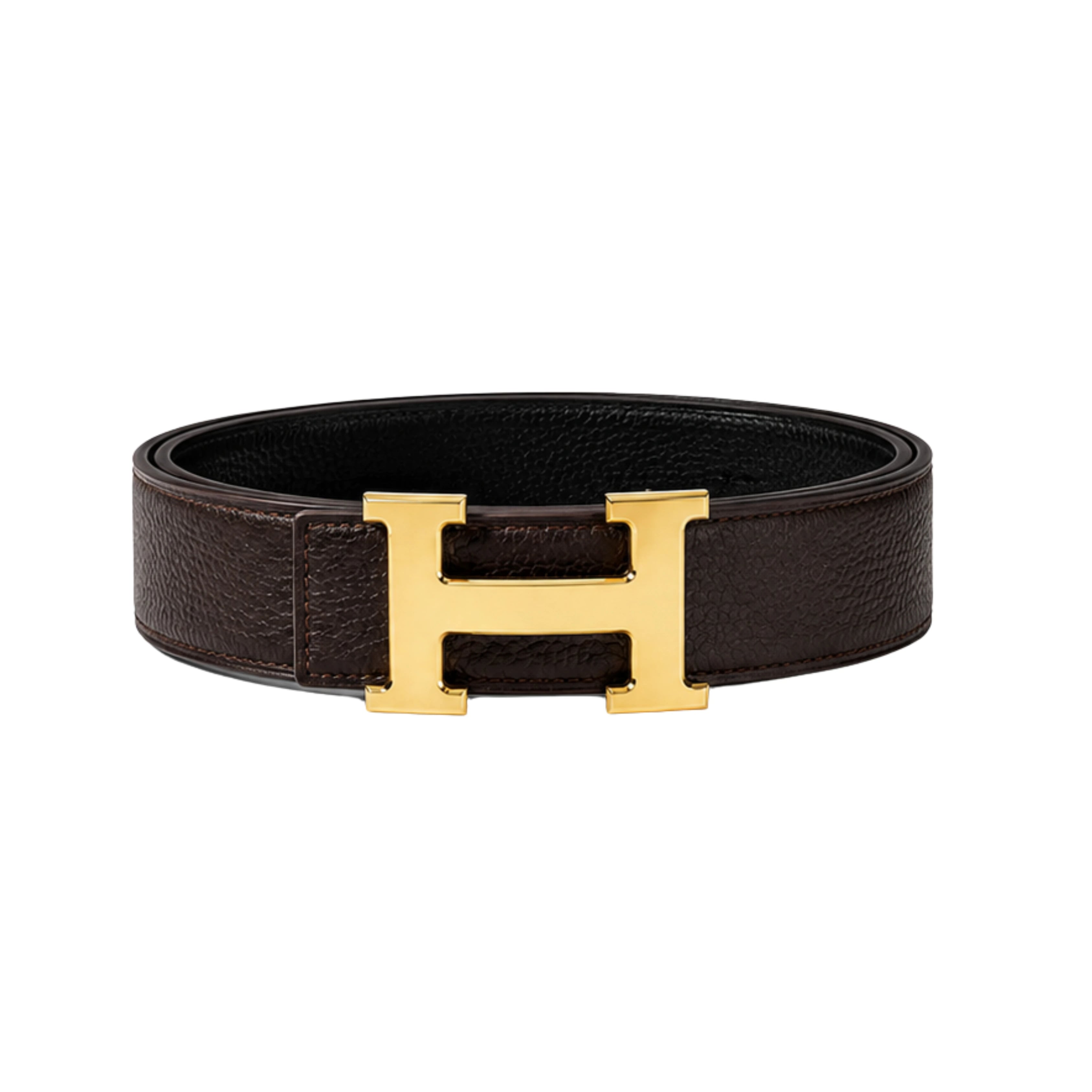Hermès Belt | Brown Belt Gold Logo