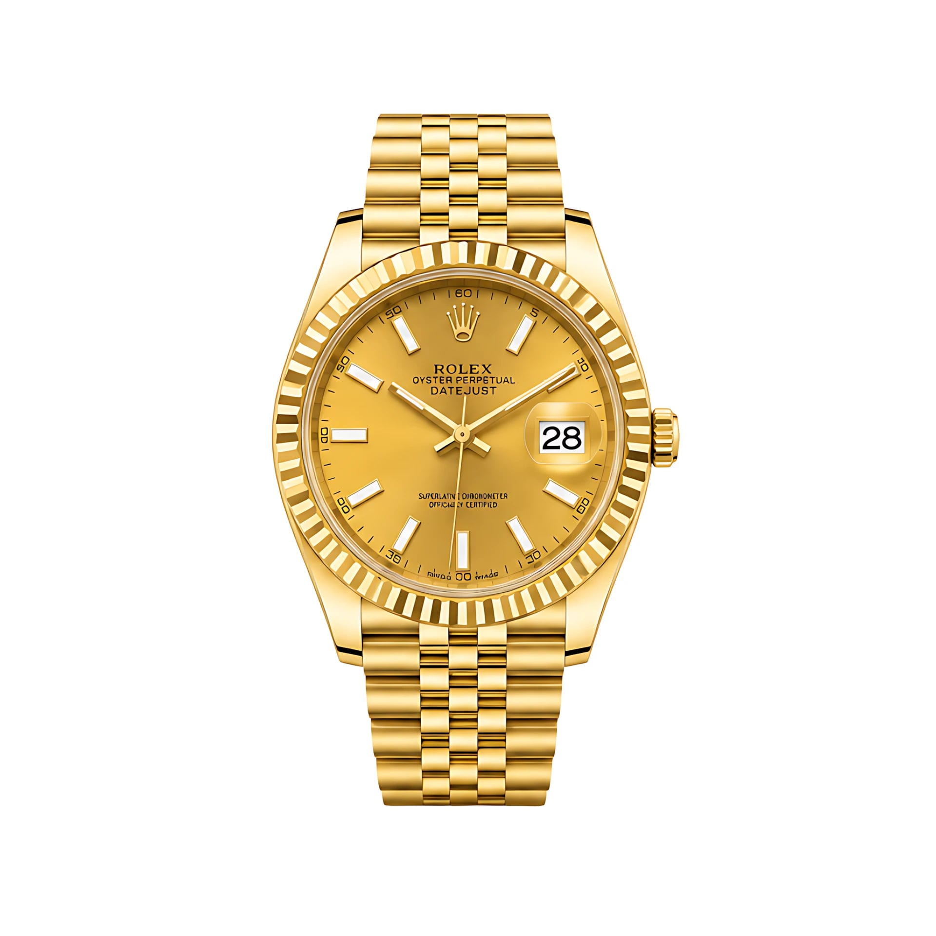 Rolex Datejust – Mint Gold Waffle Dial Gold