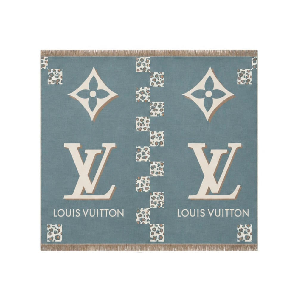 Louis Vuitton Check Teal Scarf