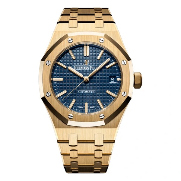 Audemars Piguet Royal Oak Selfwinding Yellow Gold Blue Dial Watch