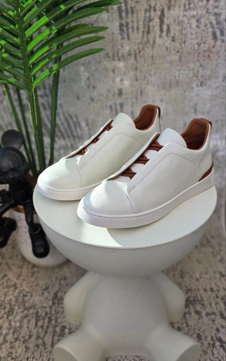 Zegna Footwear | Triple Stitch White