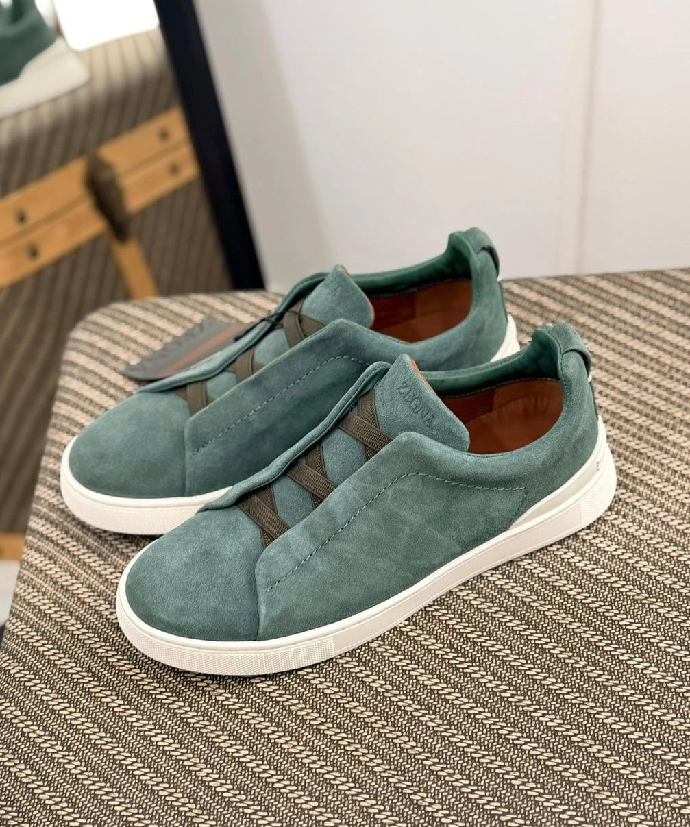 Zegna Footwear | Triple Stitch Green