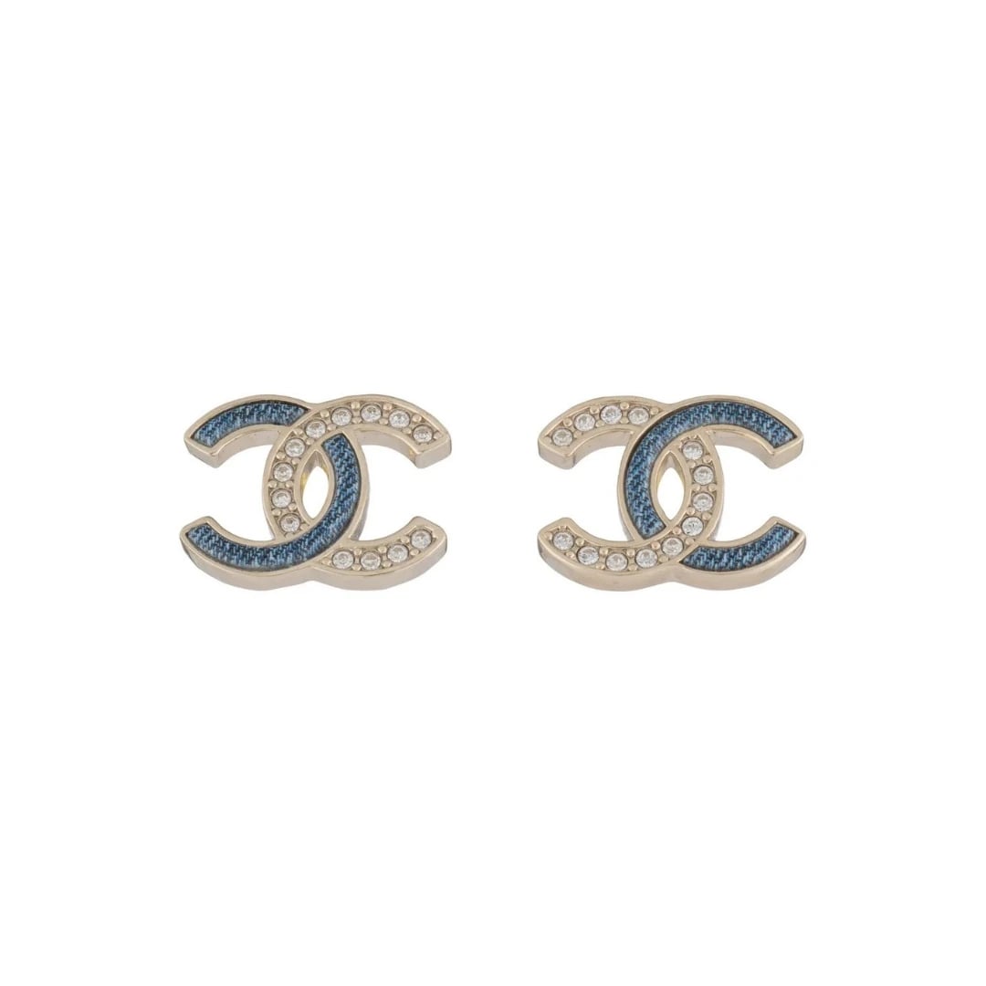 Chanel CC Strass Enamel Black/Gold Jewelry