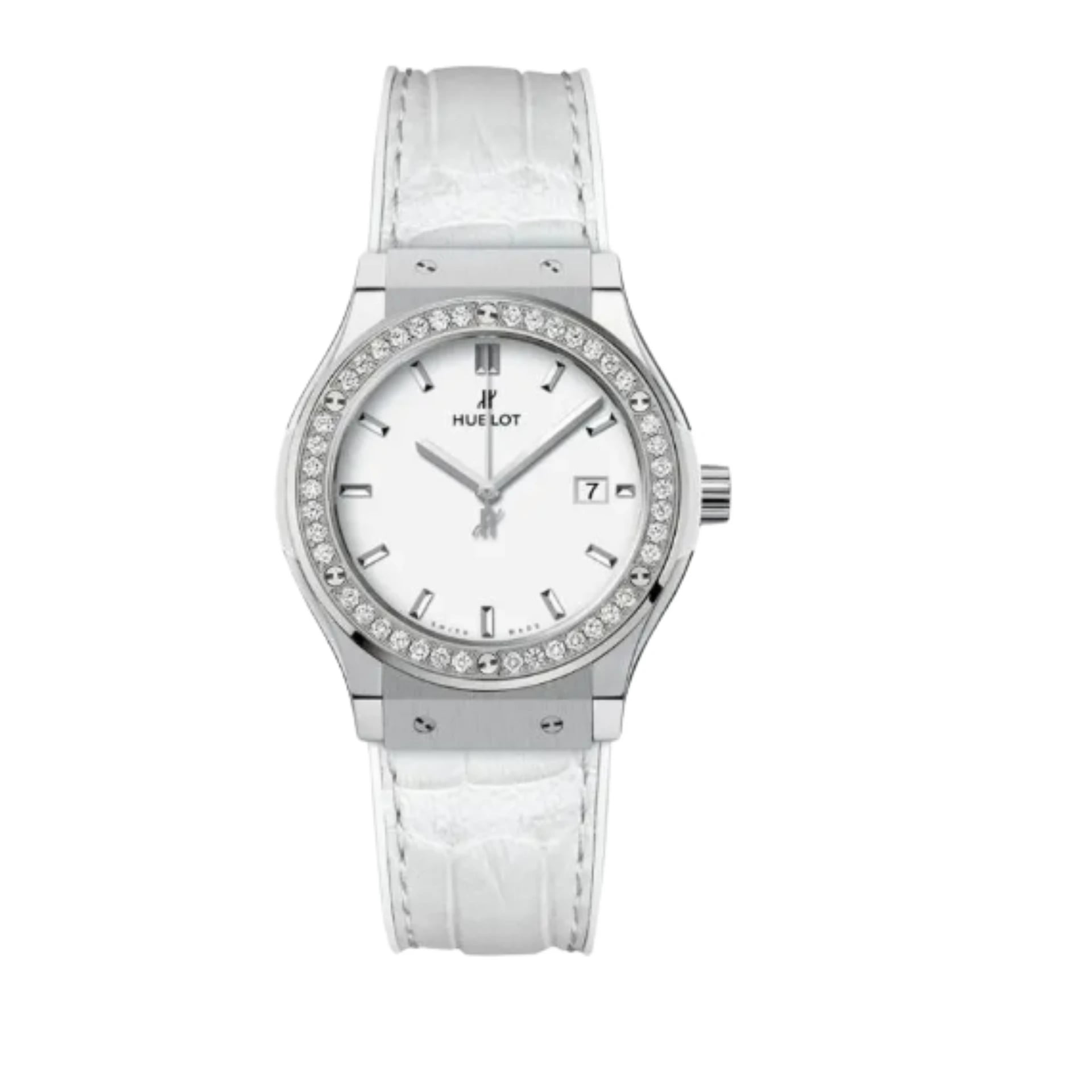 Hublot Classic Fusion Ladies Watch – White Dial & Diamond Detail