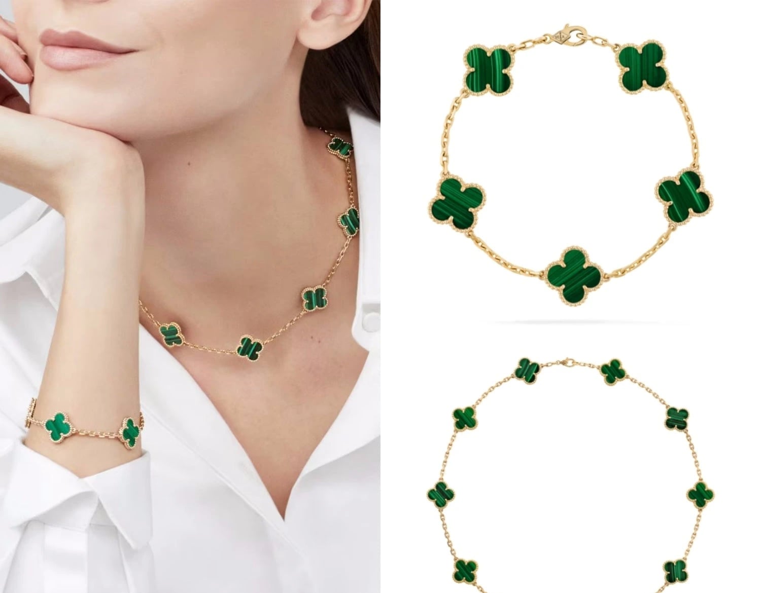 Van Cleef Set | Bracelet & Necklace 10 Motifs