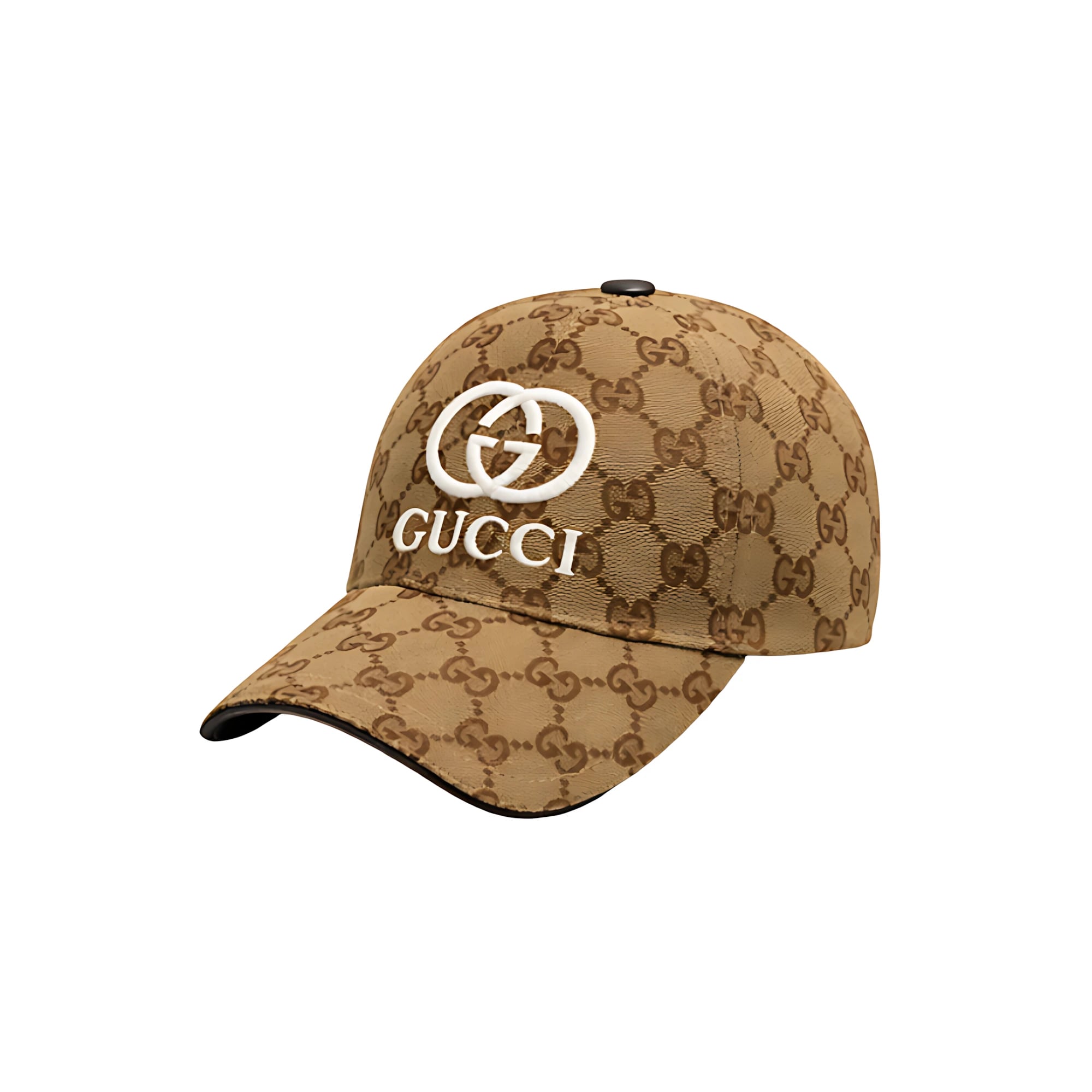 Gucci GG Canvas Logo Camel Cap