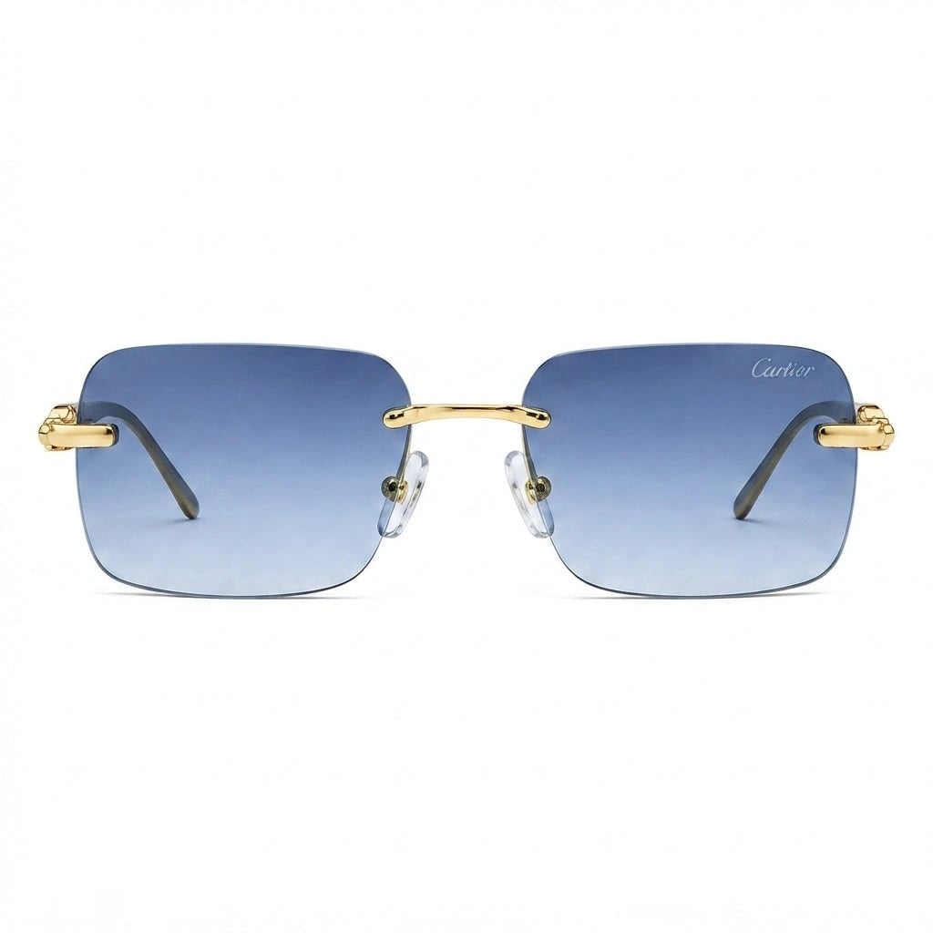 Cartier Sunglasses Gold-Tone – Blue Gradient