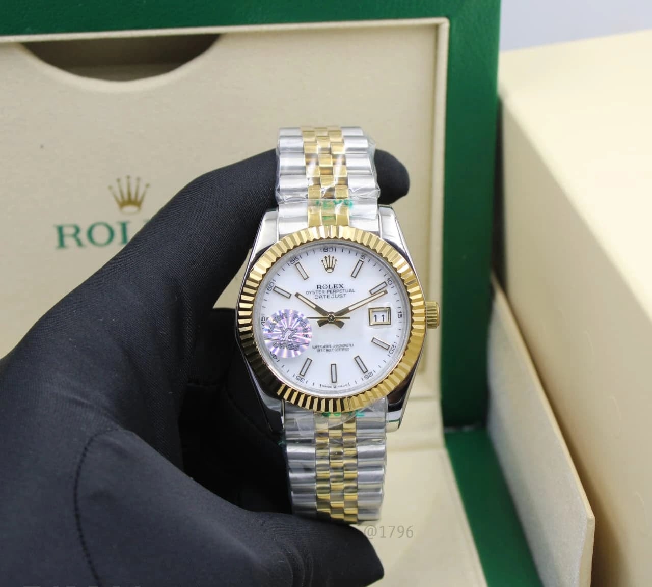 Rolex Watch | Datejust Gold/White