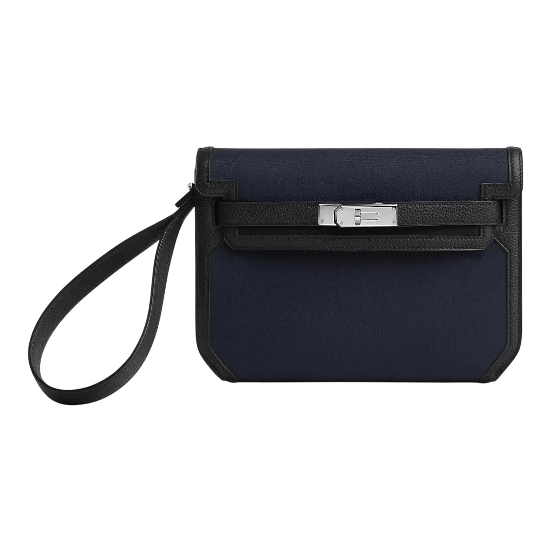 Hermès Depeche 25 Pouch – Bleu Marine / Noir