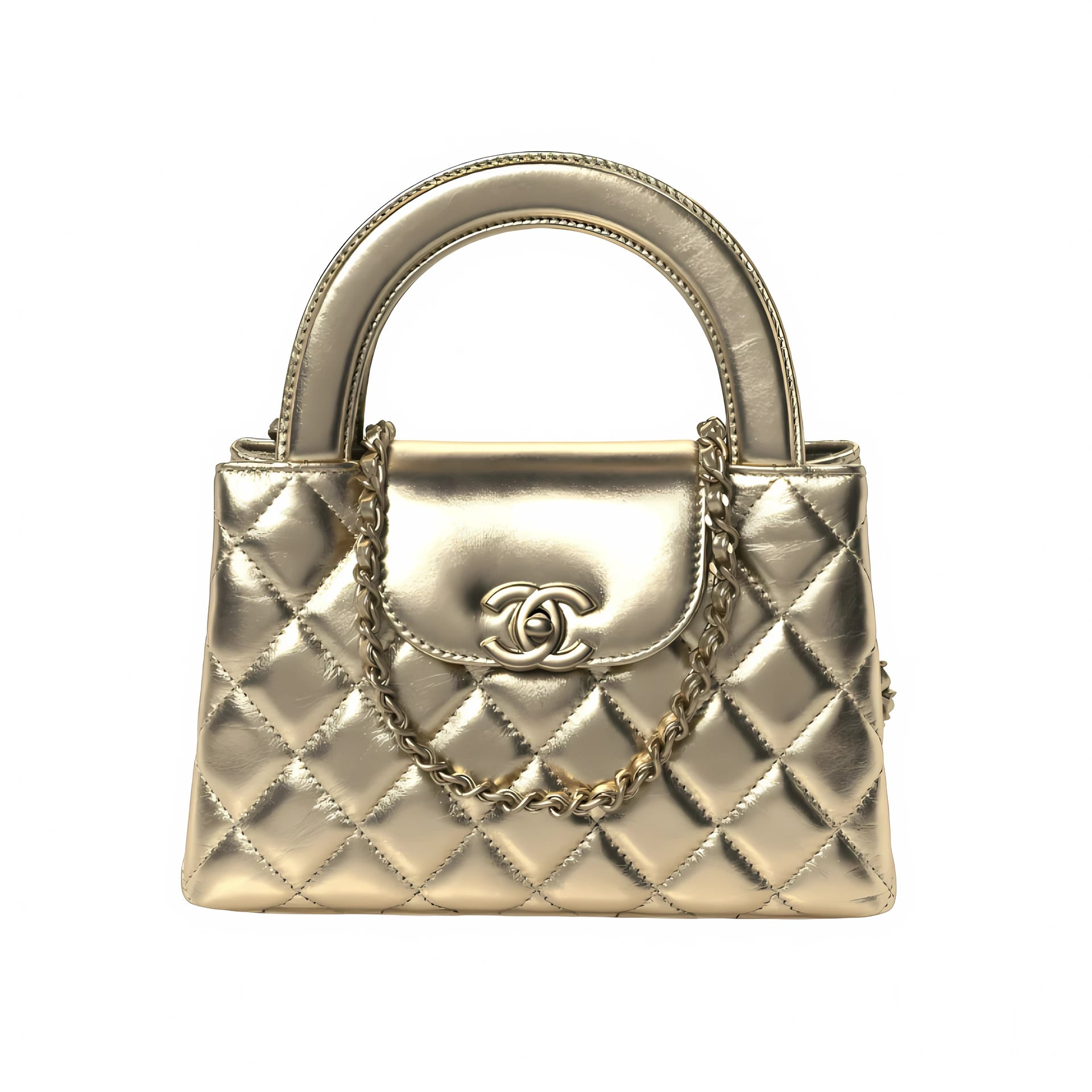 Chanel Small Kelly Shopper Metallic Gold